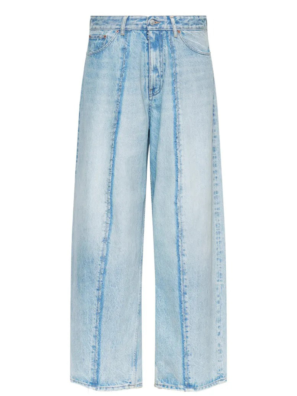 jeans gamba larga uomo blu 