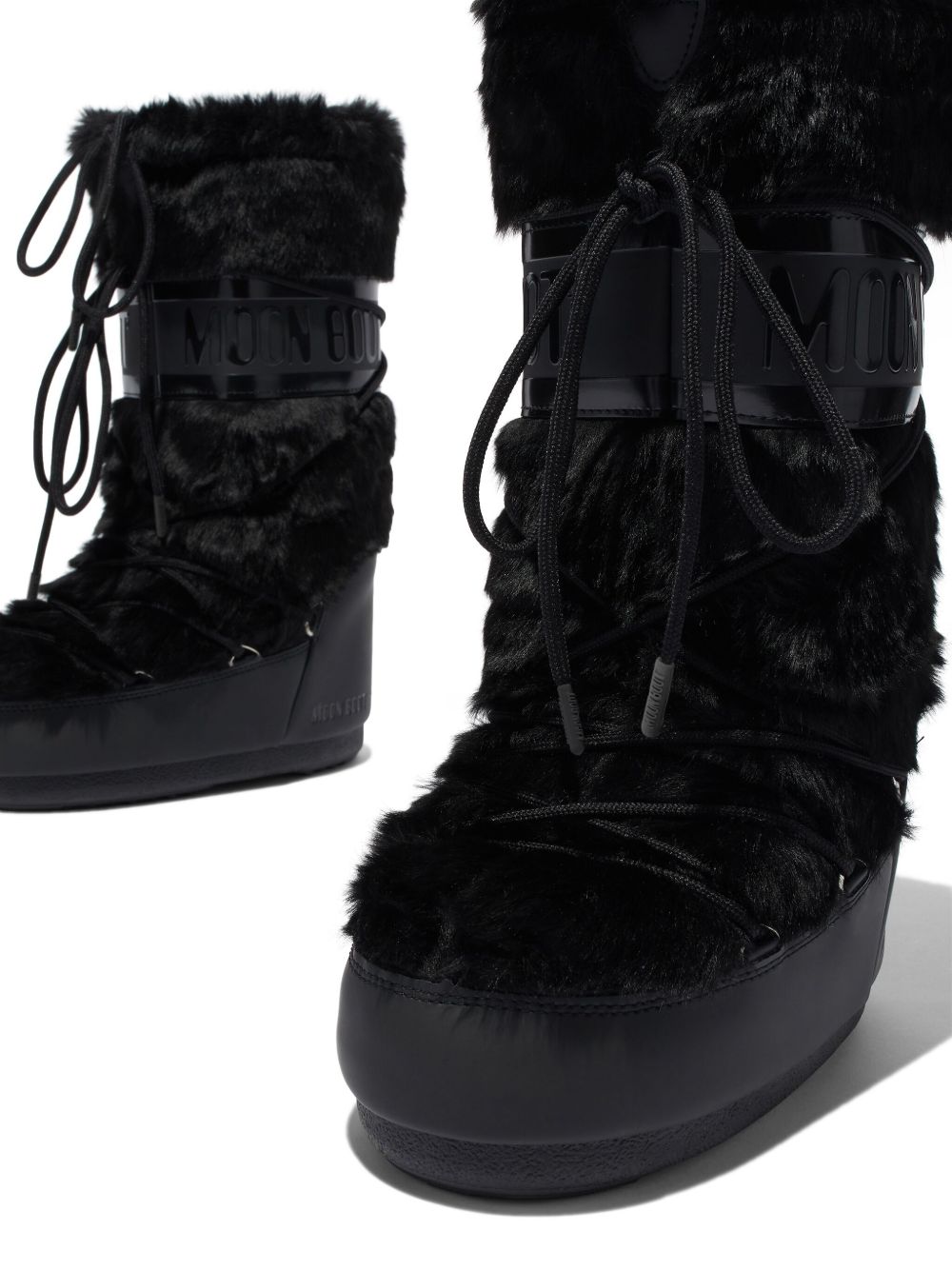 stivali icon faux fur donna neri 