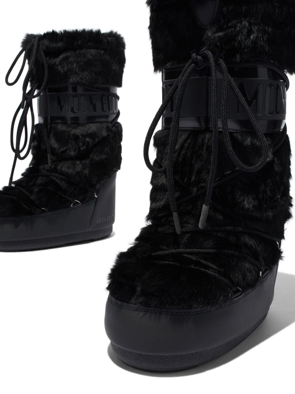 stivali icon faux fur donna neri 