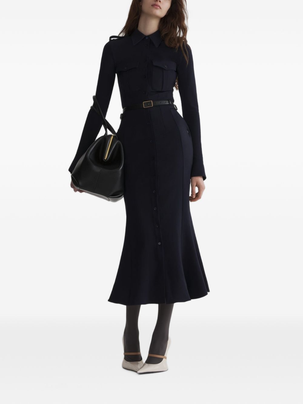 abito military shirt dress donna inchiosto 