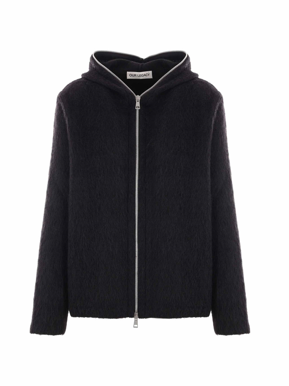 felpa full zip uomo nera 