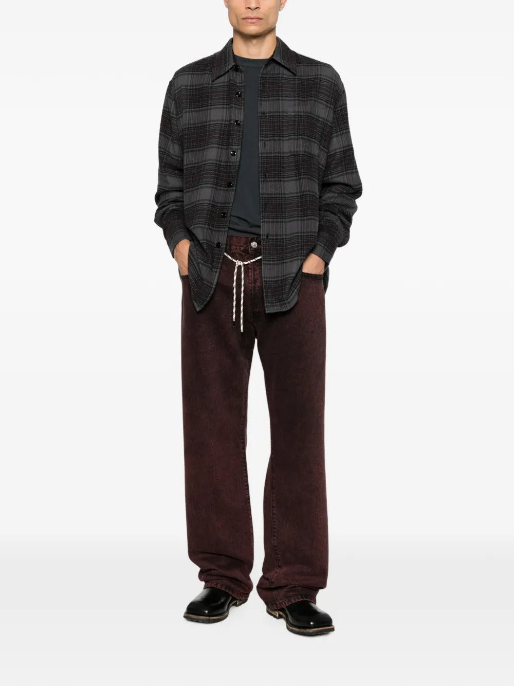 camicia above uomo nera 