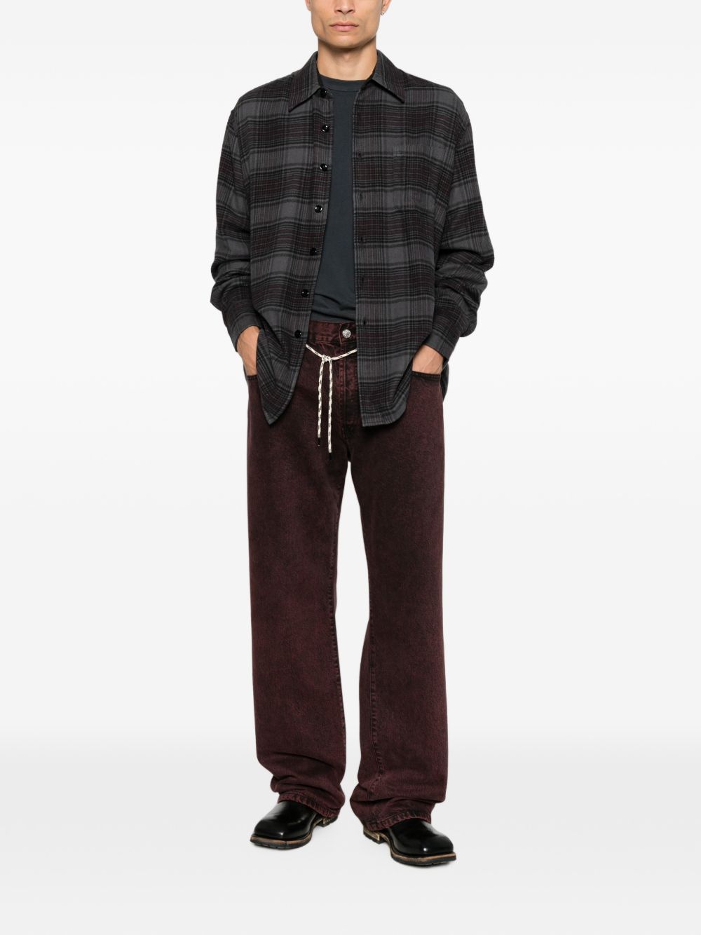 camicia above uomo nera 