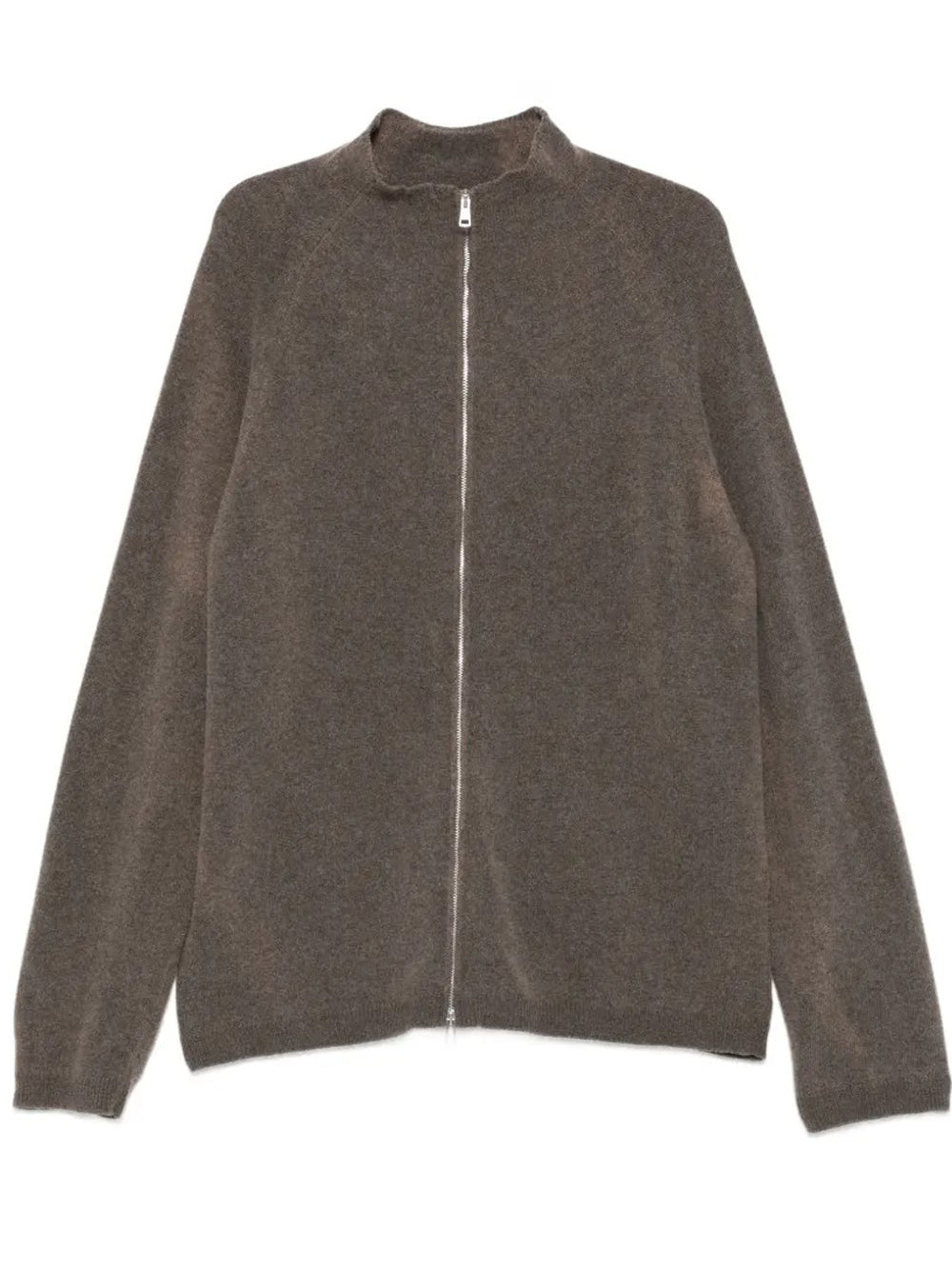 cardigan line zip uomo cammello 