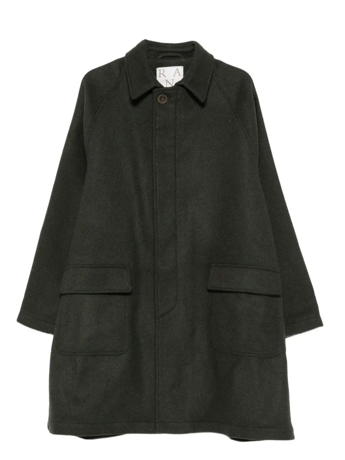 cappotto traverse wool uomo verde 