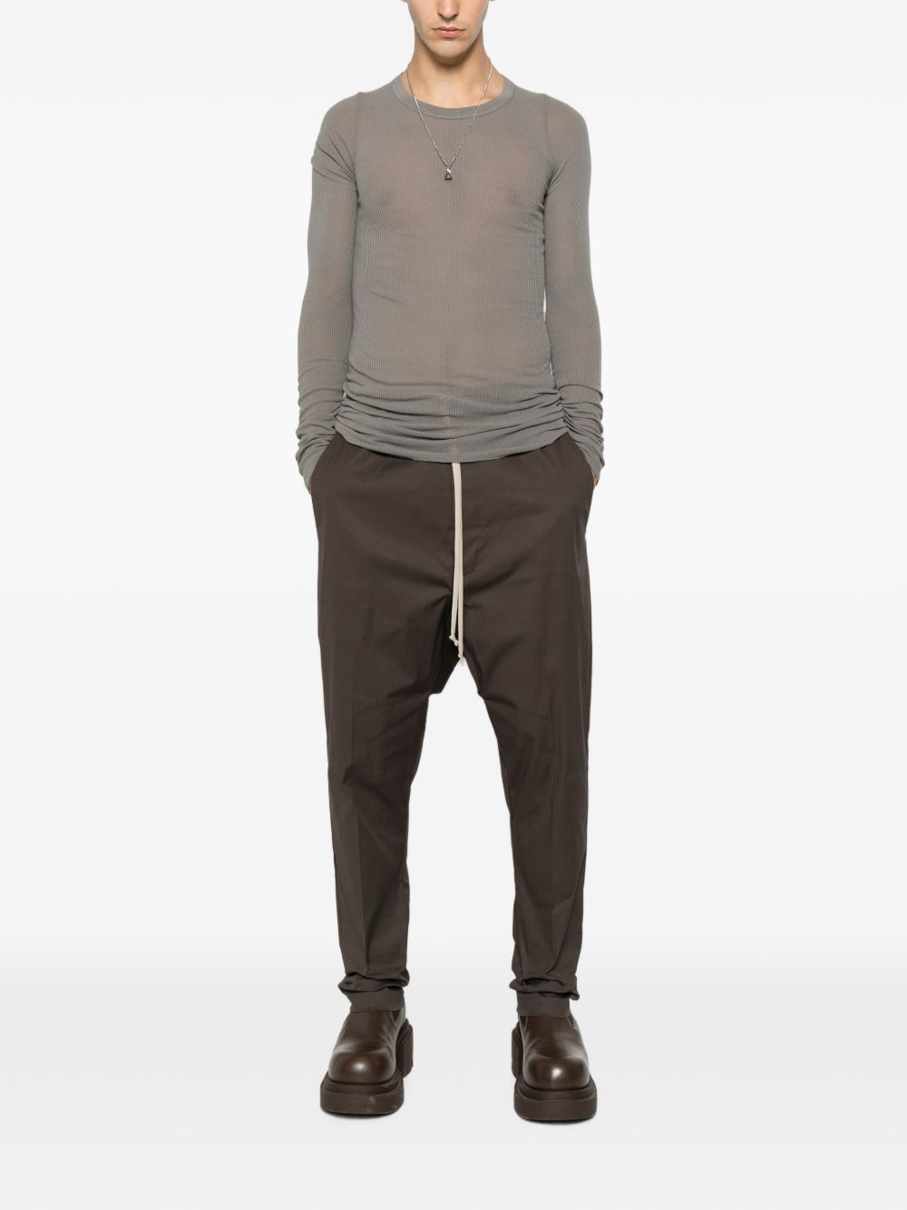 pantaloni drawstring long uomo dark dust 