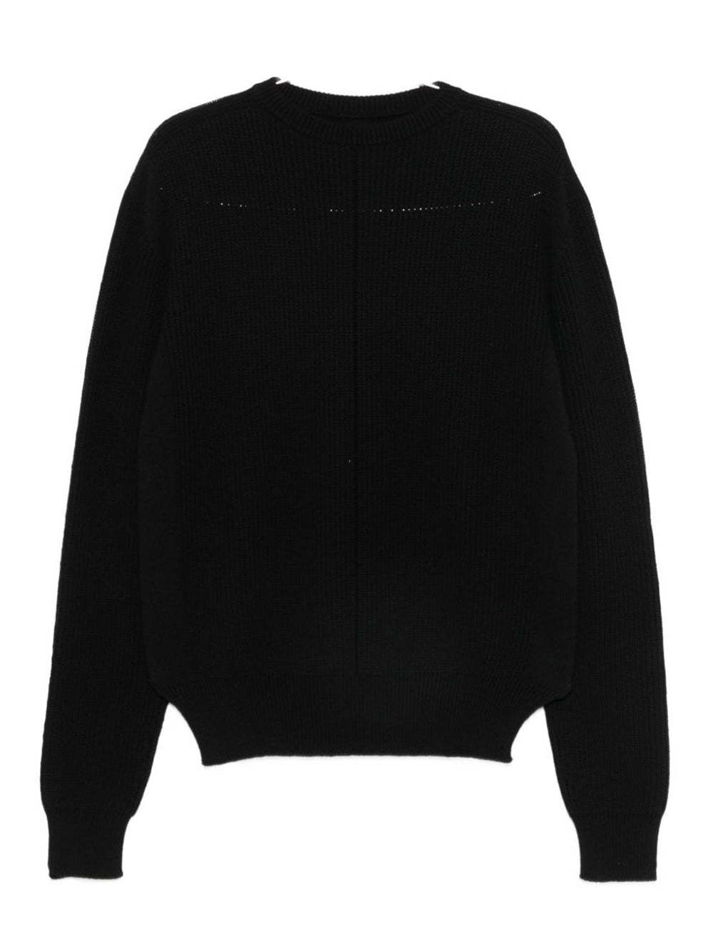 maglione girocollo fisherman uomo nero 
