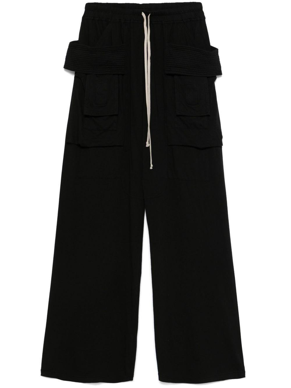 pantaloni creath wide cargo drawstring uomo neri 