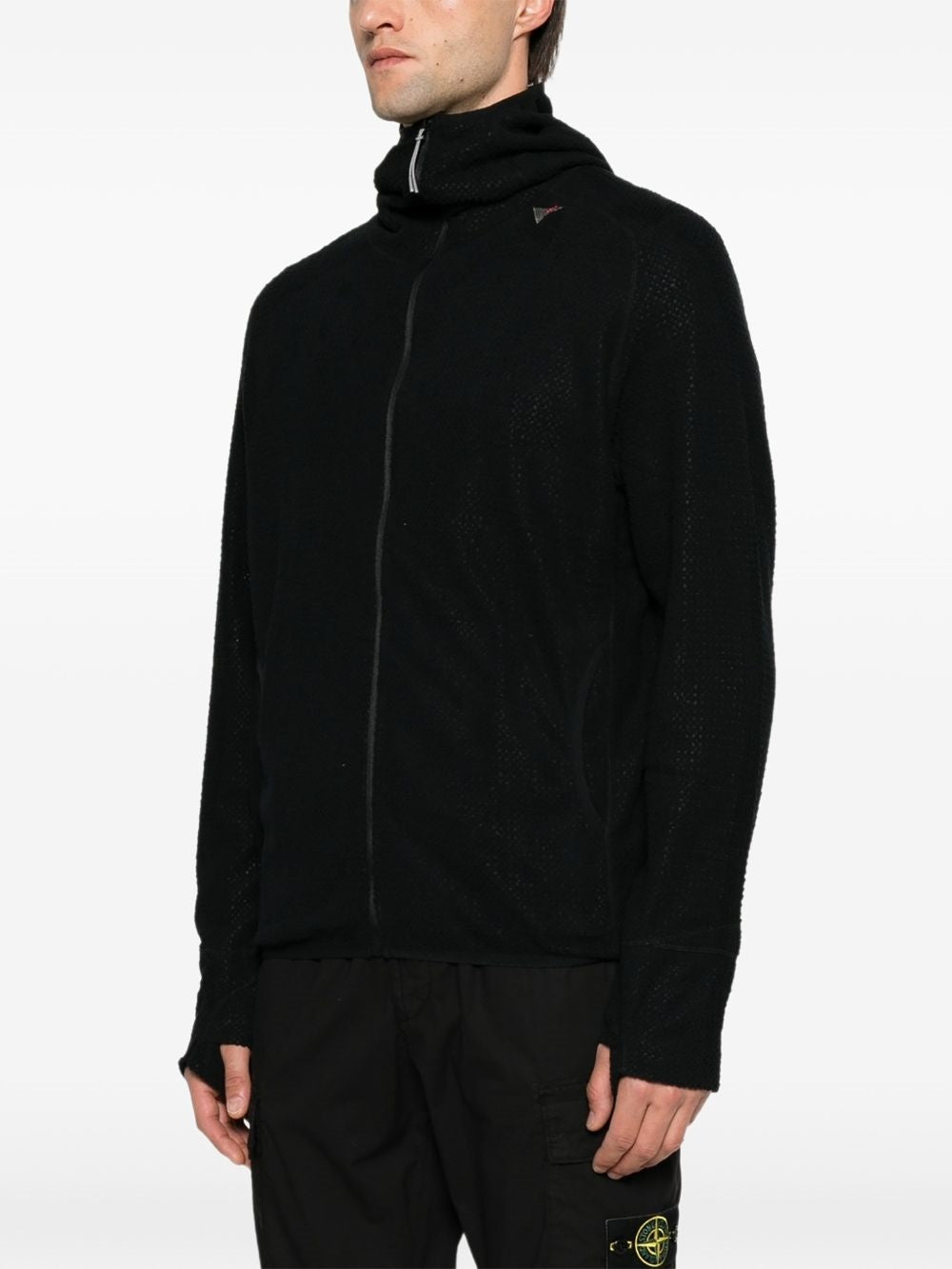 felpa awi thermal zip up uomo nera 