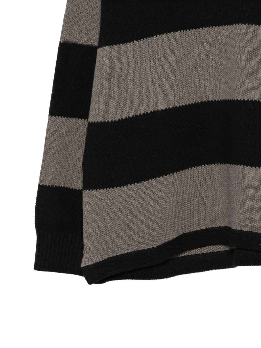 polo pique knit stripe rugby uomo nera e grigia 