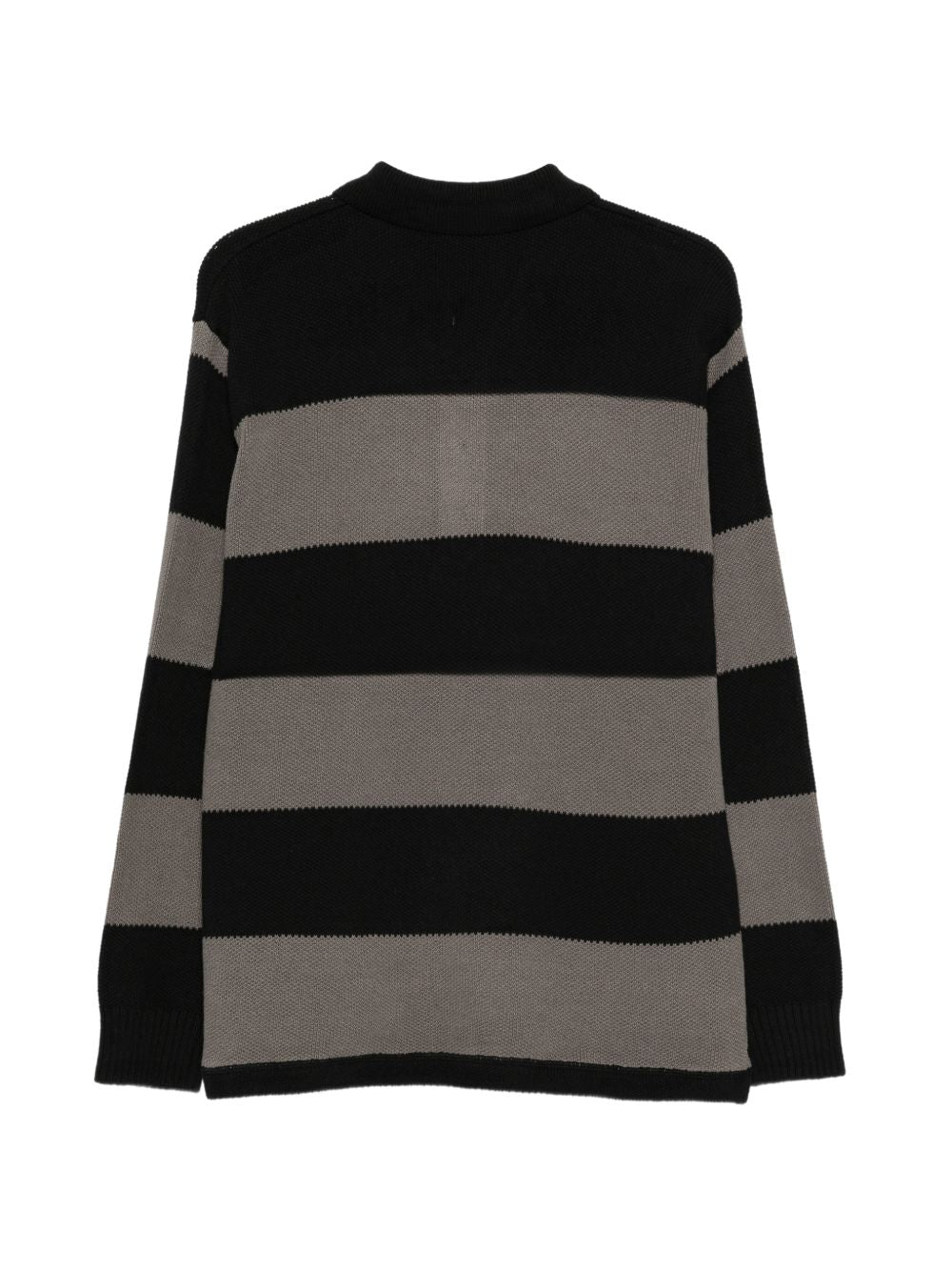 polo pique knit stripe rugby uomo nera e grigia 