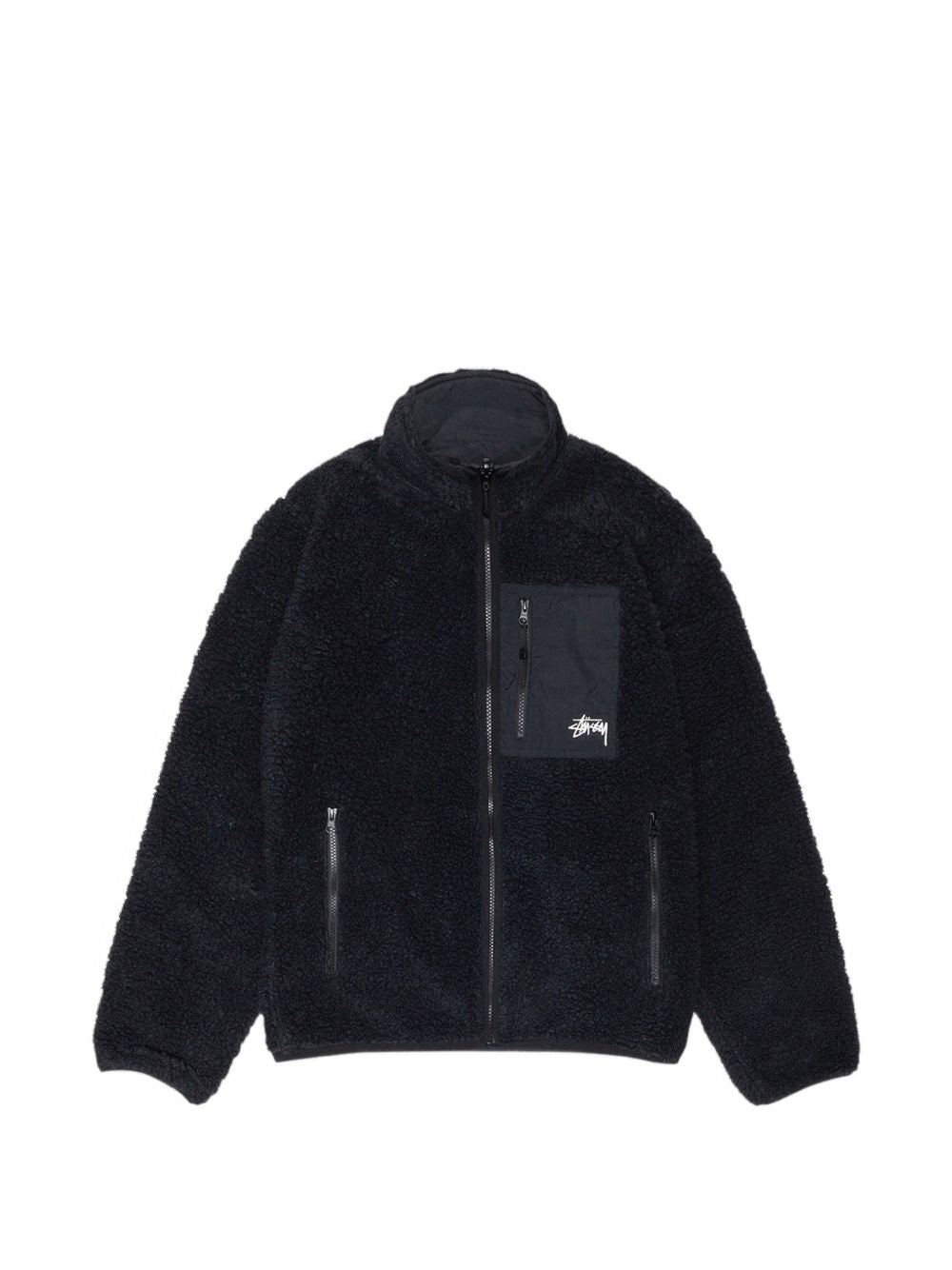 sherpa reversible jacket uomo nera 