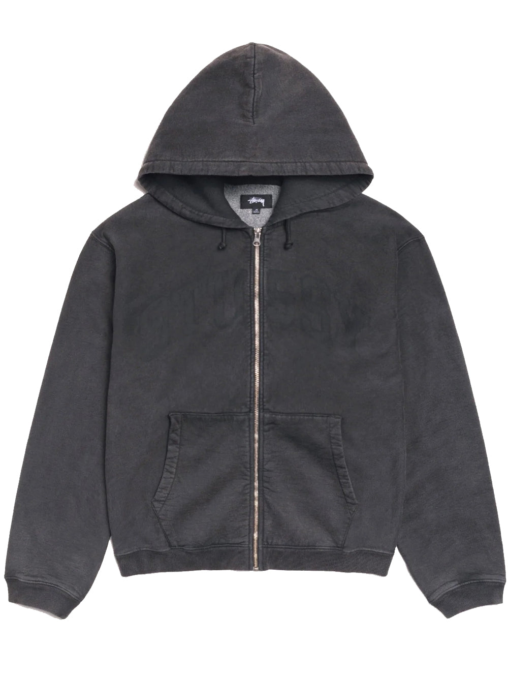 felpa faded graphic zip hood uomo nera 