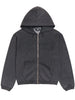 men's black faded graphic zip hoodie
