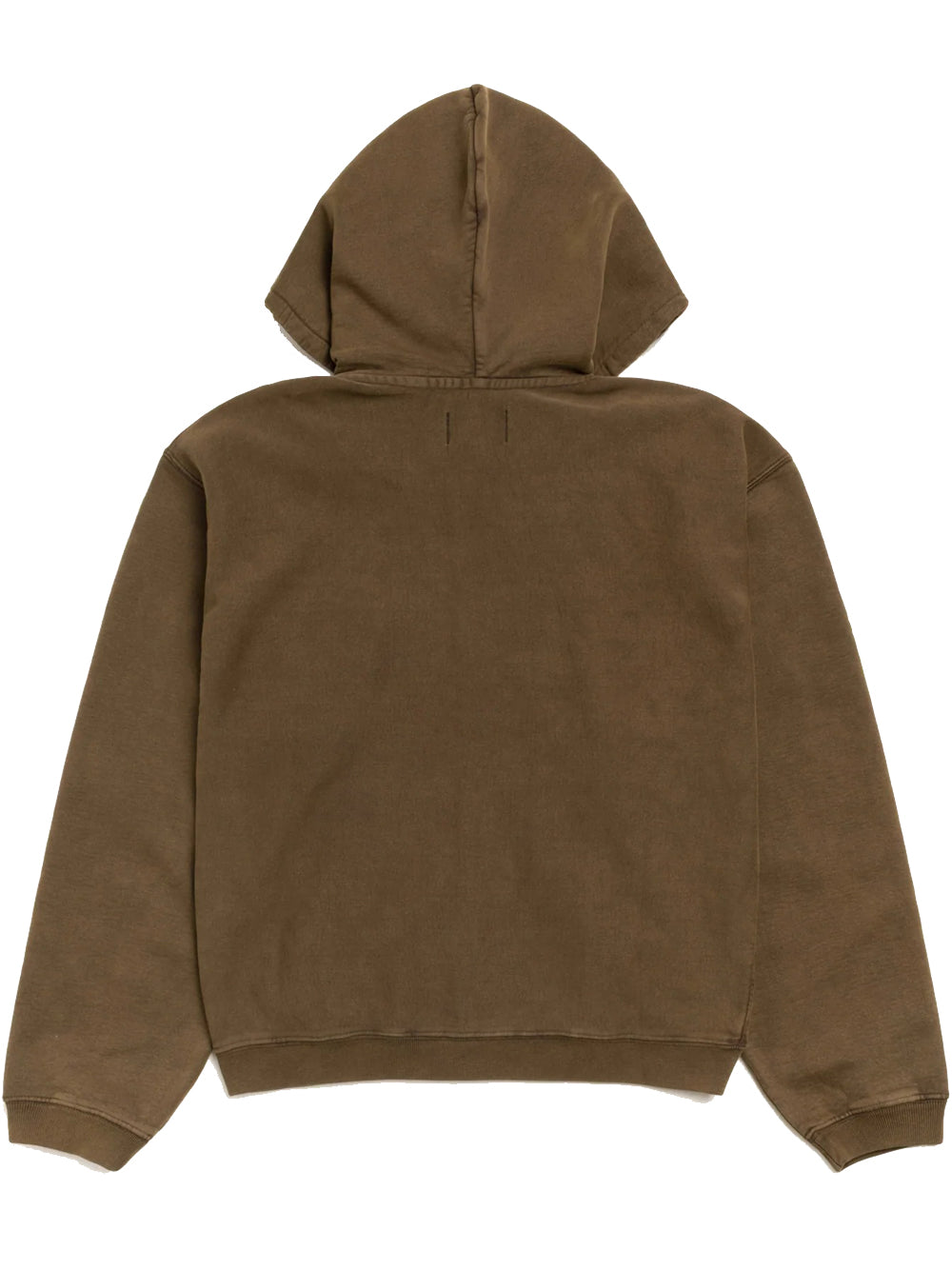 felpa faded graphic zip hood uomo olive 