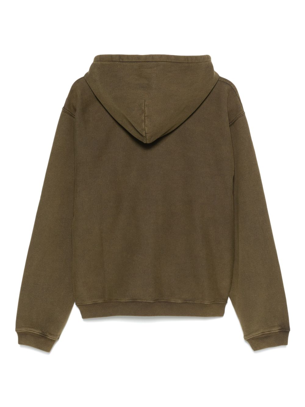 felpa faded graphic zip hood uomo olive 
