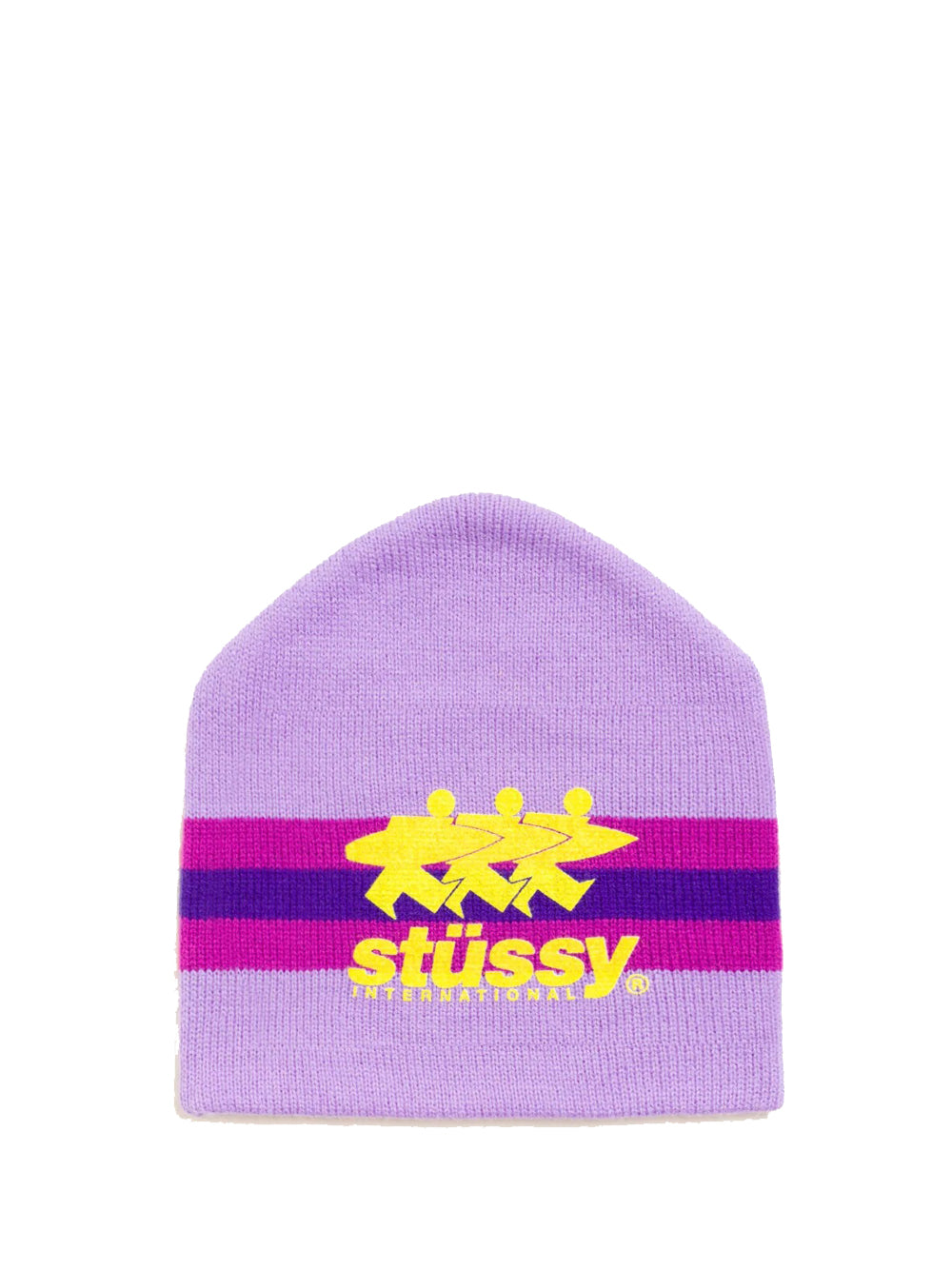 cappello stripe ski beanie uomo viola 
