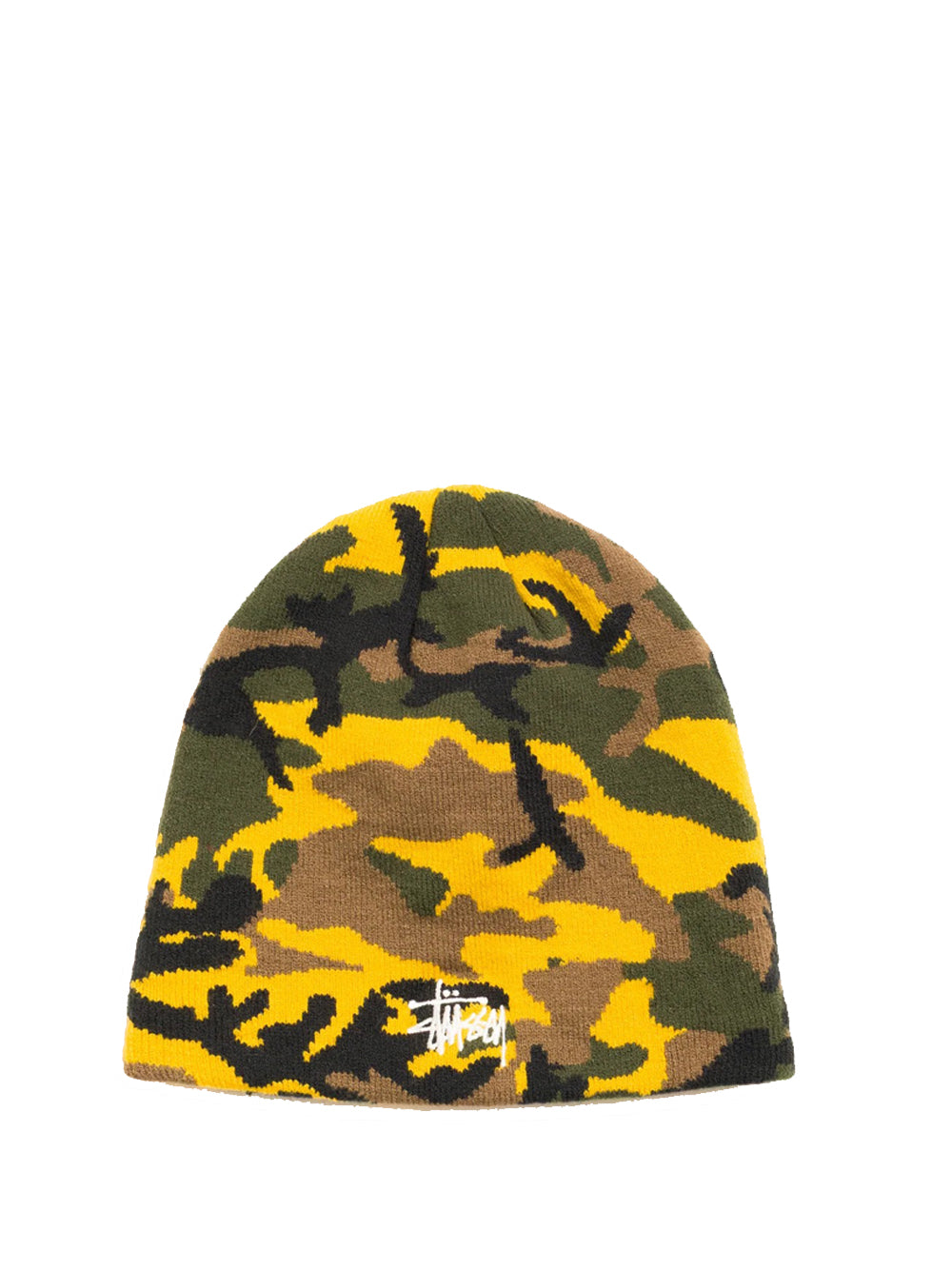 cappello basic knit skullcap uomo giallo camo 
