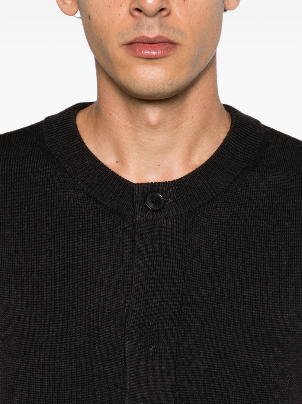 cardigan moon uomo marrone 