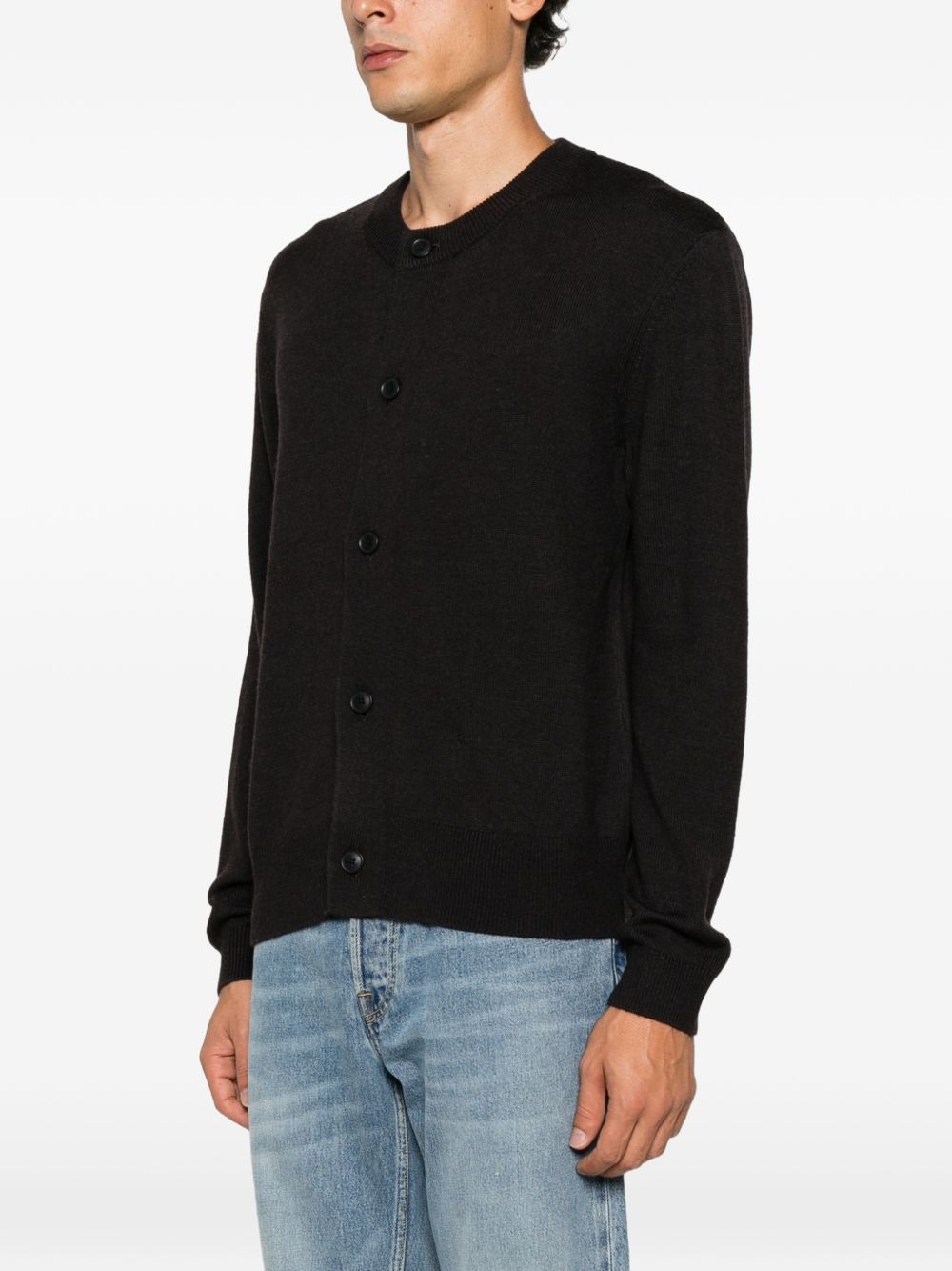 cardigan moon uomo marrone 