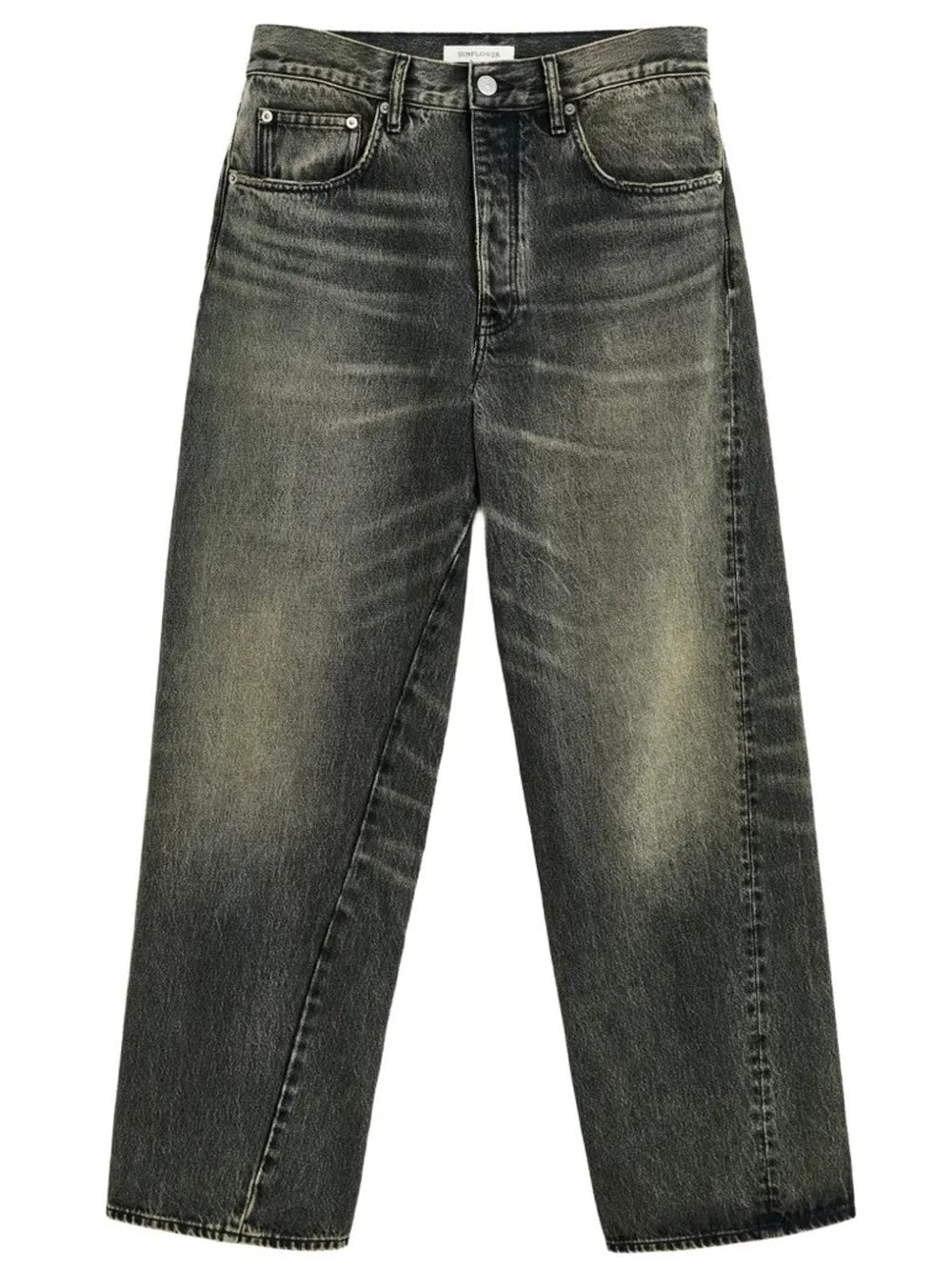 jeans wide twist uomo neri 