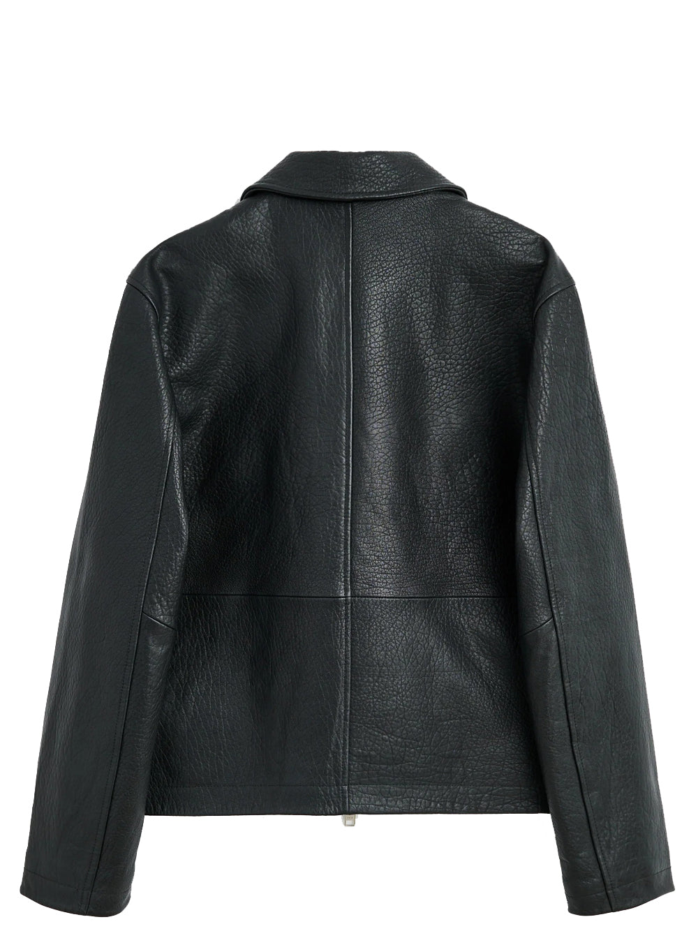 giacca in pelle corta uomo nera 
