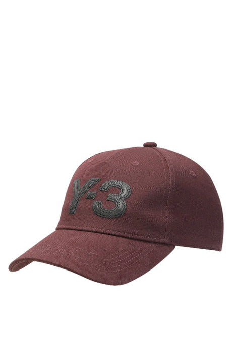 cappello con logounisex roso borgogna 