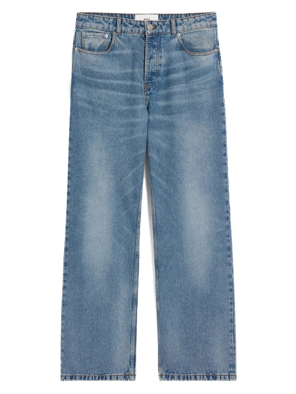 jeans large fit uomo blu 