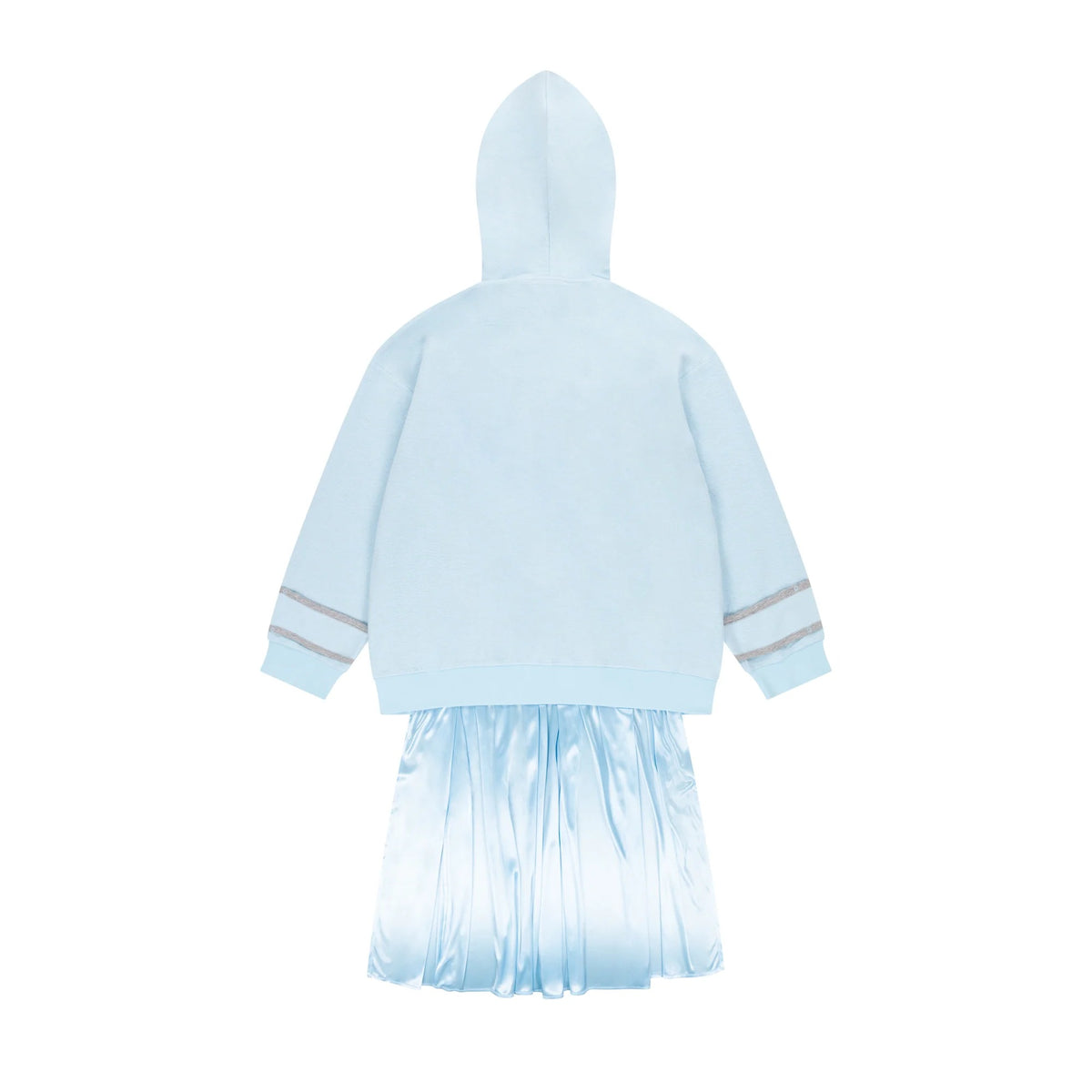 abito felpa gown hoodie donna blu 