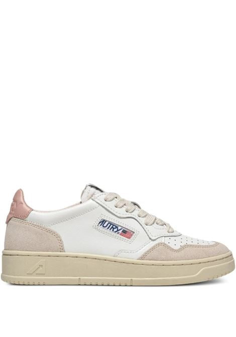 snekaers medalis low aulw LS37 bianche e beige 