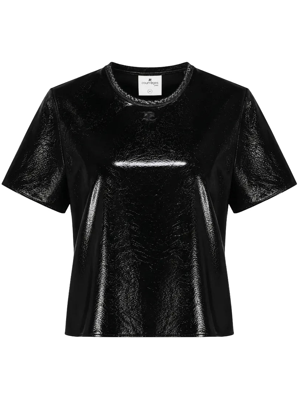 top ss bicolor light vinyl donna nero 