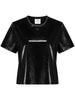 top ss bicolor light vinyl donna nero