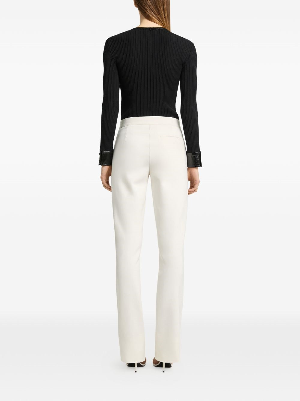 cardigan vynil rib donna nero 