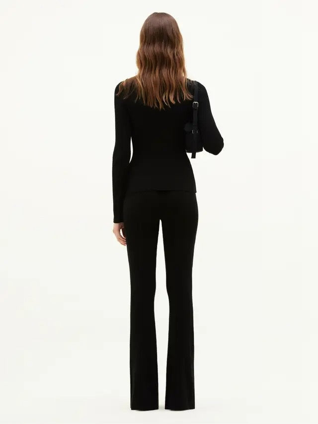 maglia a collo alto reedition rib knit donna nero 
