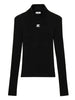 maglia a collo alto reedition rib knit donna nero