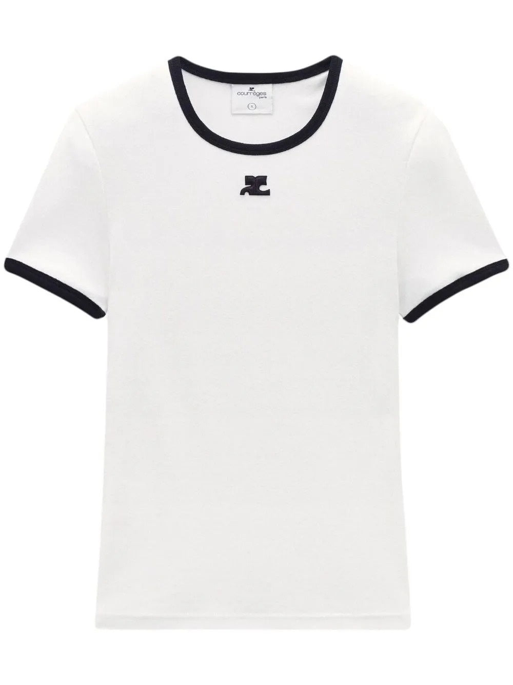 t-shirt signature contrast donna bianca e nera 