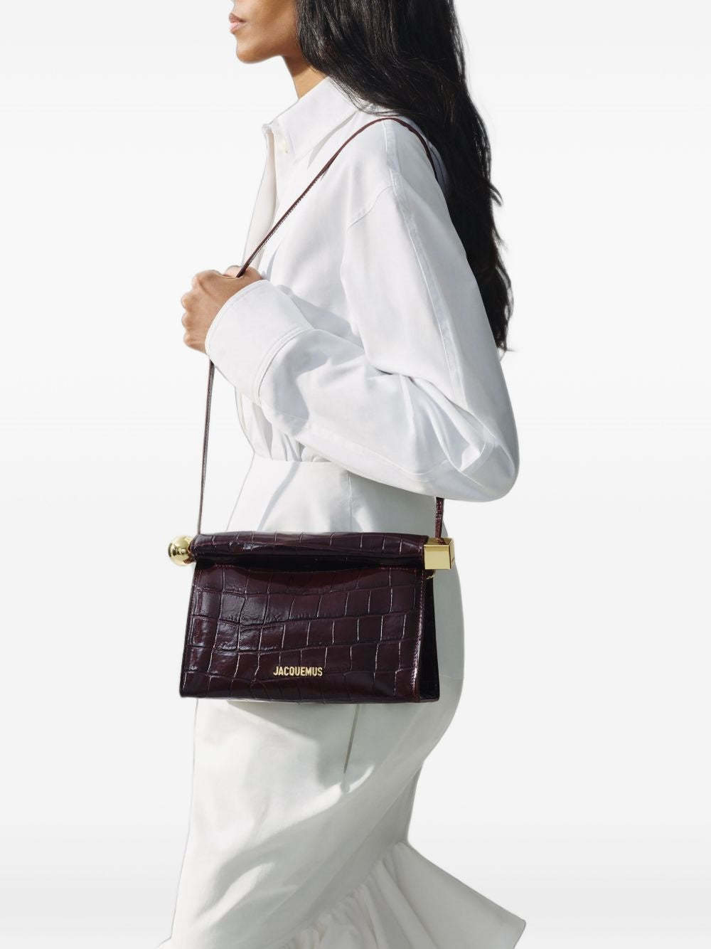 borsa la sac rond carrè donna borgogna scuro 