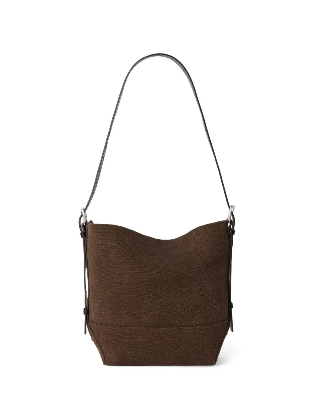 borsa small belted tote donna marrone 