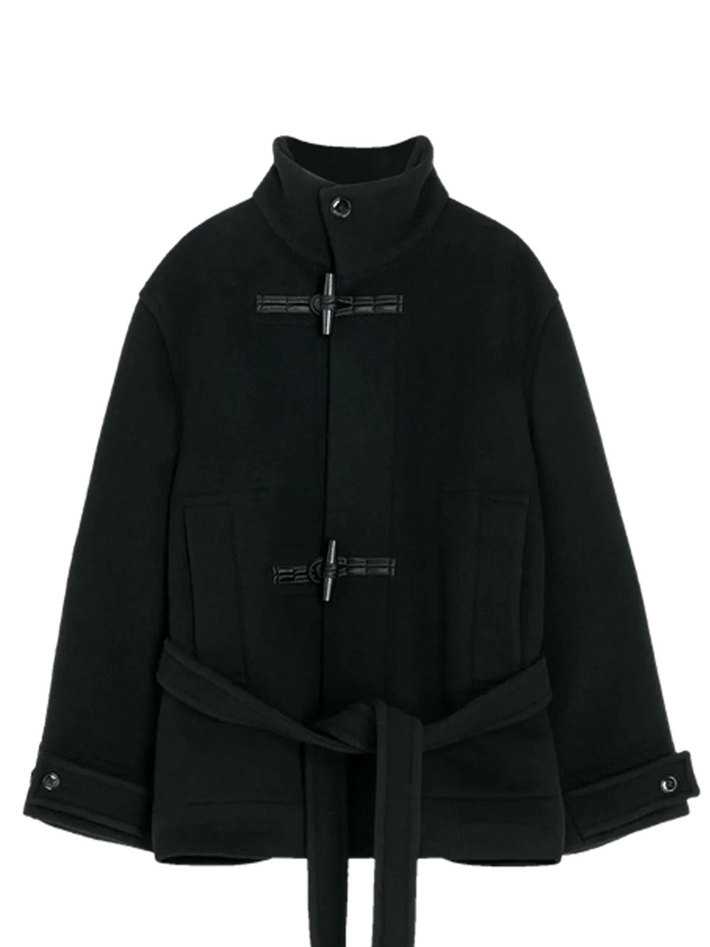 cappotto short duffle coat donna nero 