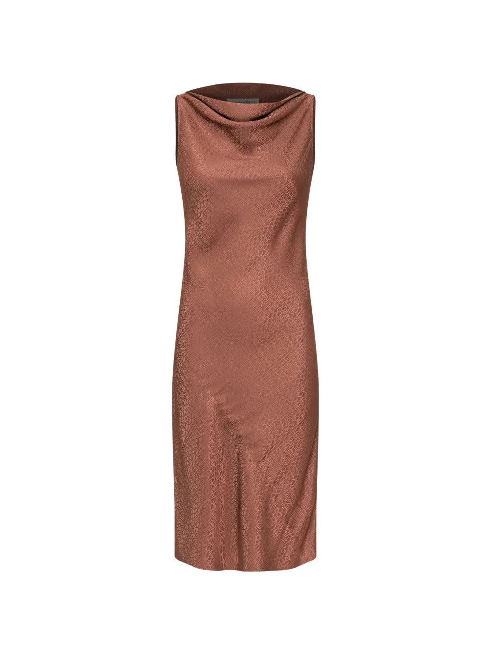 abito jacquard donna marrone chiaro 