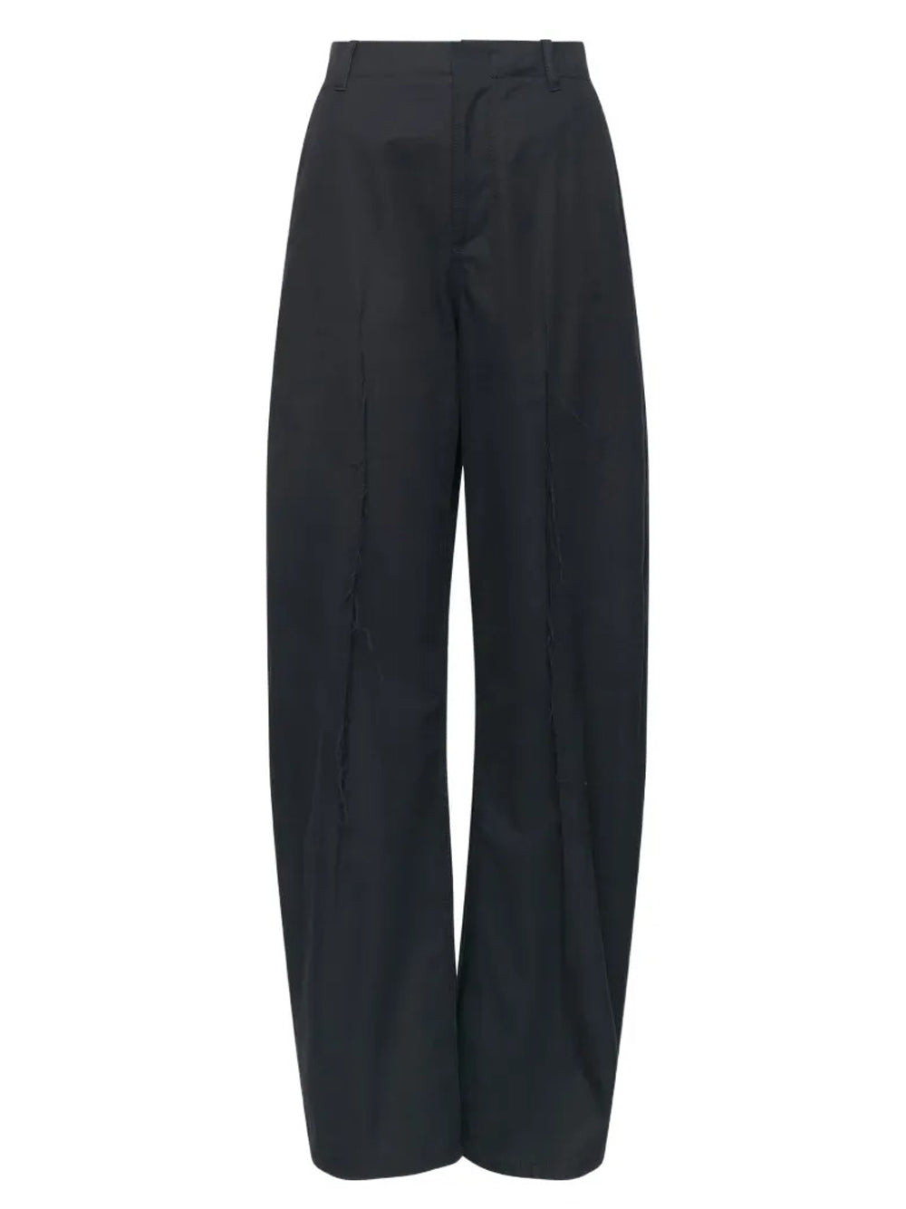 pantaloni gamba larga donna neri 