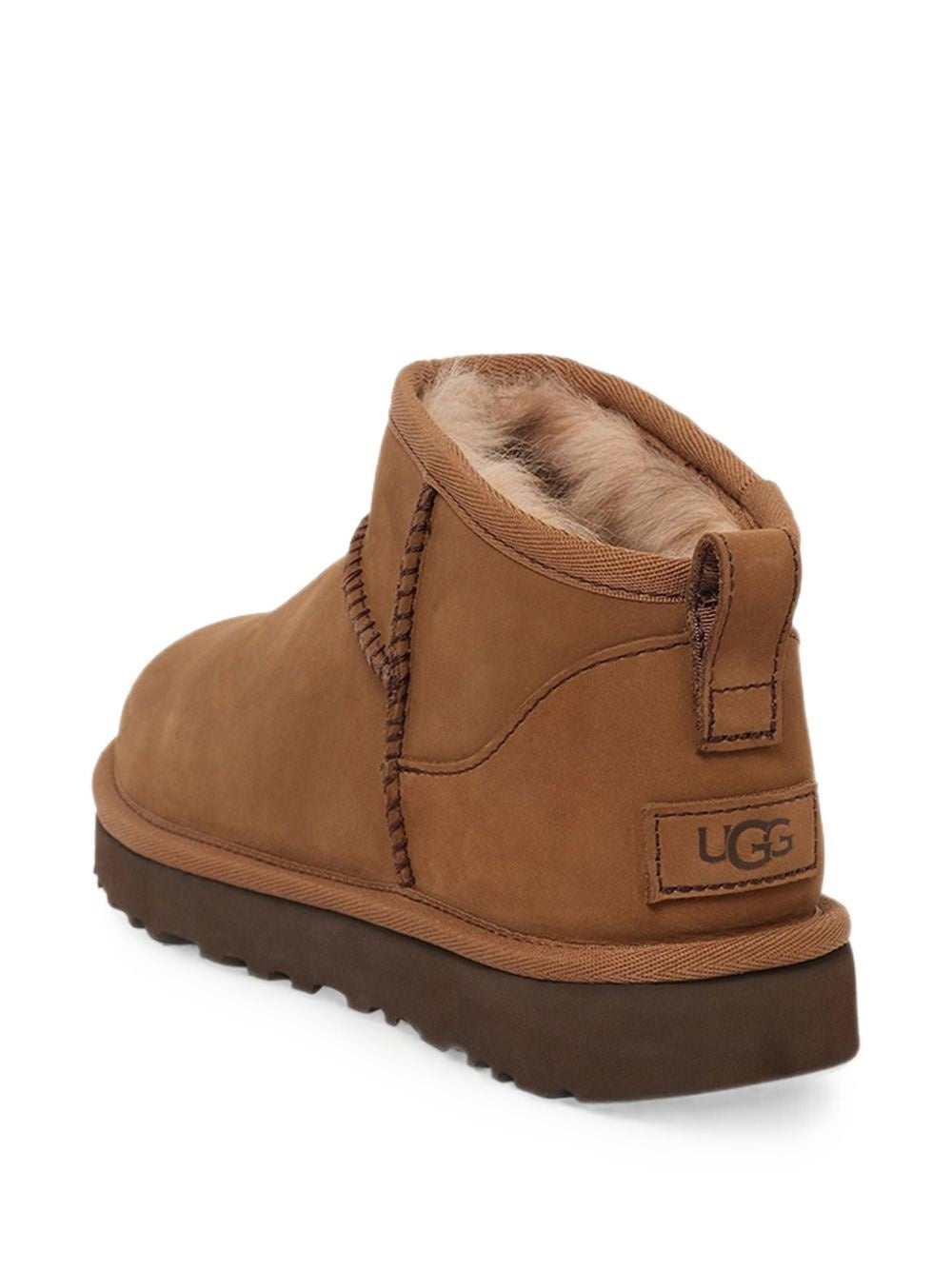 stivali classic ultra mini nubuck donna castagna scuro 