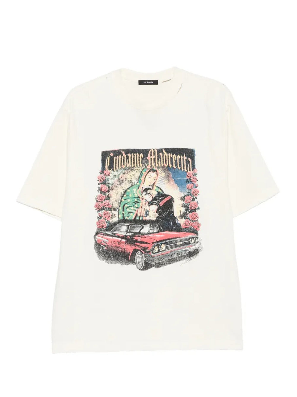 t-shirt os cuidame madrecita standard unisex crema 