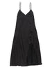 abito satin donna nero