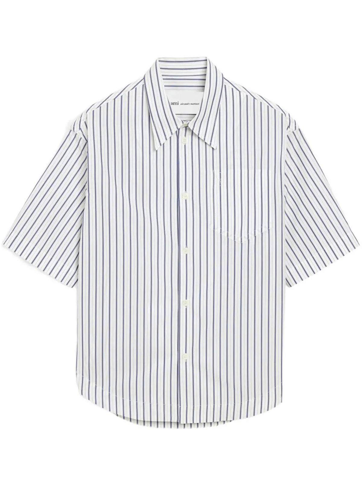 camicia embrossed adc wide uomo bianca e blue 