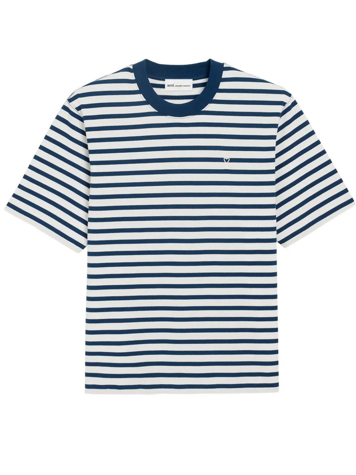 t-shirt mariniere ss blu e bianca 