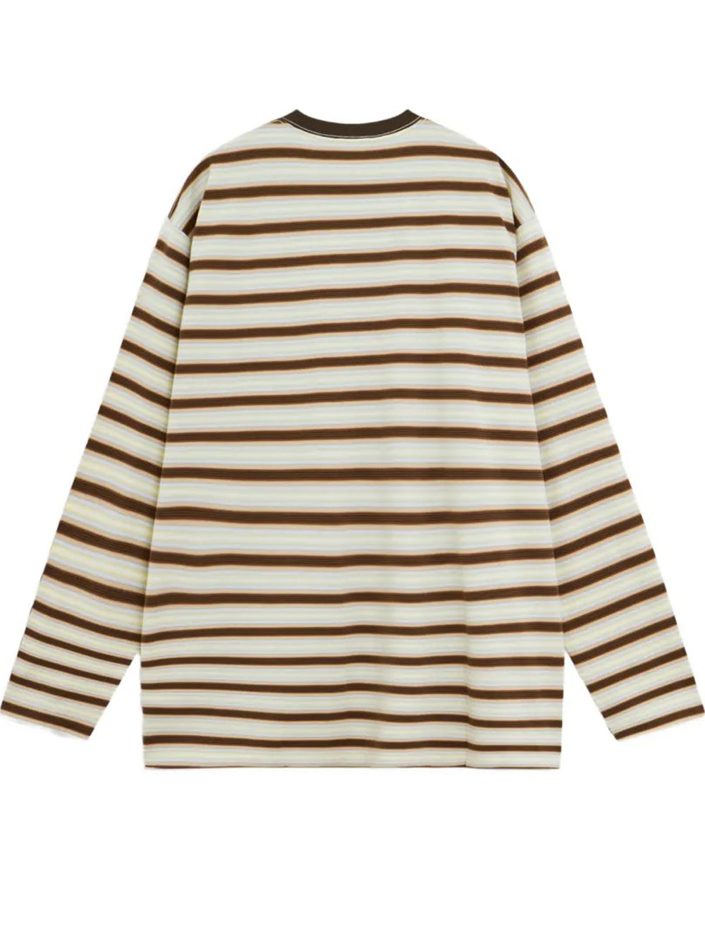t-shirt l/s uomo marrone 