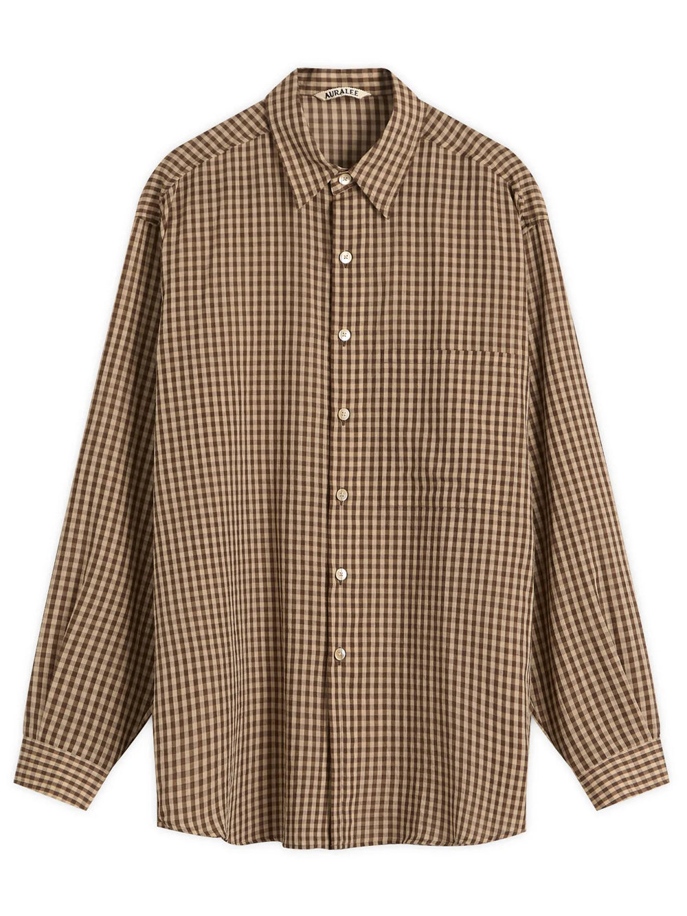 camicia airy light uomo marrone 