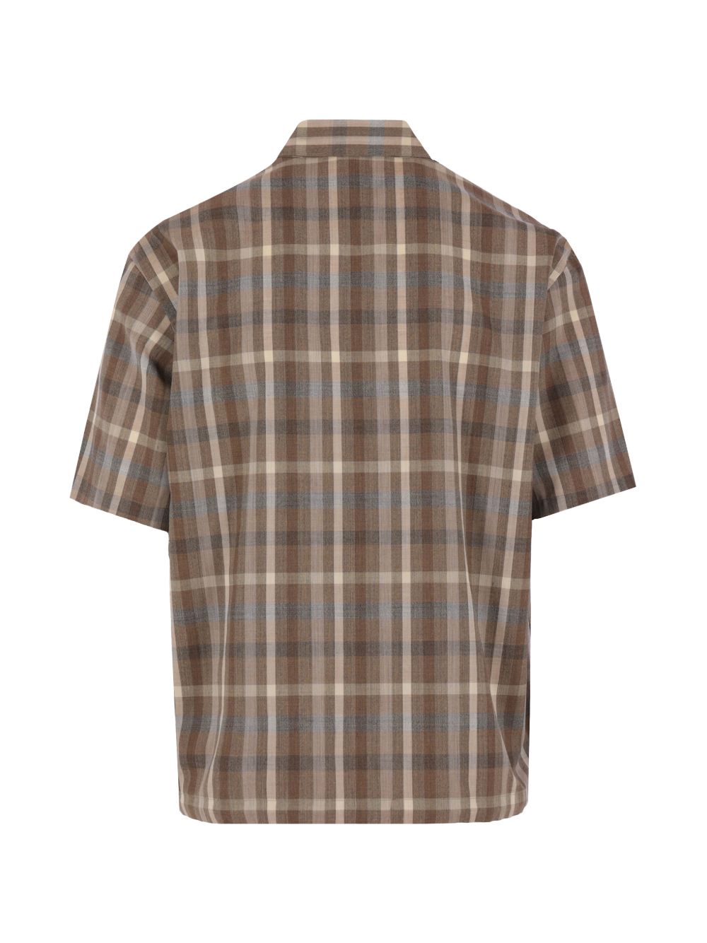 camicia h/s uomo marrone 