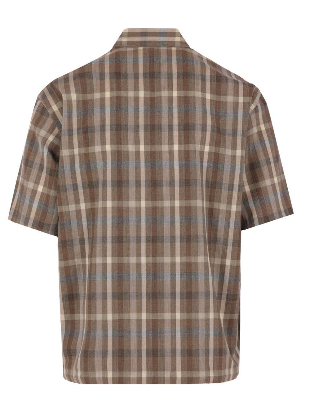 camicia h/s uomo marrone 